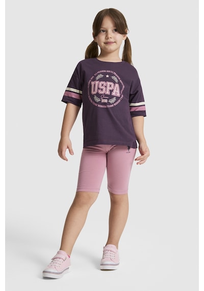 U.S. Polo Assn. Kız Çocuk Mor Pijama Takım 50326610-vr038