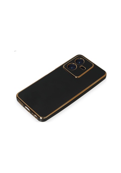 Vivo Y22 2022 Uyumlu Kılıf Volet Silikon - Siyah