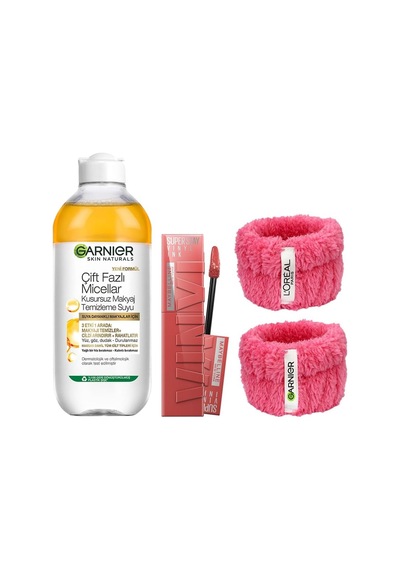 Tr Skin Naturals Çift Fazlı Micellar Kusursuz Makyaj Temizleme Suyu 400ml &maybelline New York Super Stay Vinyl Ink Uz Genel
