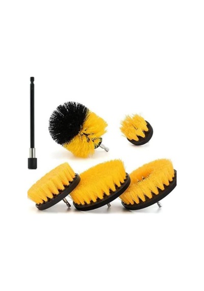 Livx Hygiene Matkap Ucuna Takılan Profesyonel Temizlik Fırçası 5 Parça Ve 15 Cm Uzatma Çubuğu Sarı Muf-01 Sku: Smgstk8b5cbb2279