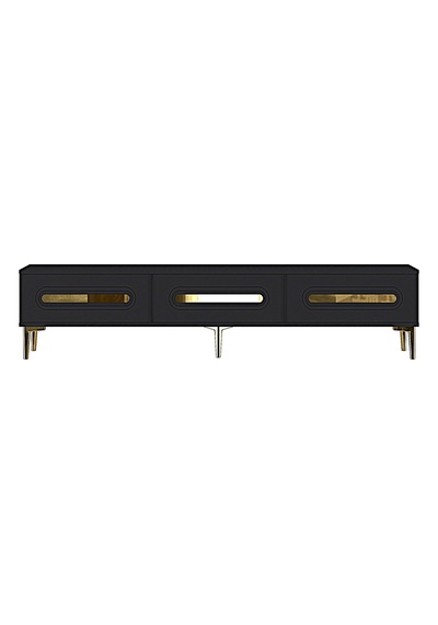 Tsa1806ag - Rany Tsa180 Tv Stand, Tv Sehpası Ve Tv Ünitesi Antrasit-gold 180cm Gri