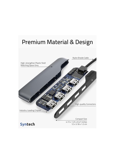 4 Port Usb-c To Usb Hub Type-c Usb 3.0 Çoklayıcı Laptop, Macbook, İpad Ve Pc Uyumlu