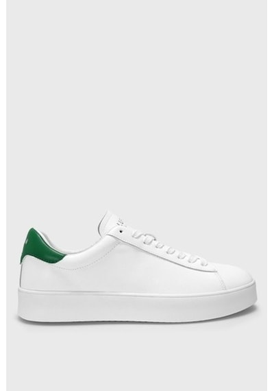 Lufian Adel Unisex Hakiki Deri Sneaker Ayakkabı Beyaz / Yeşil Siyah