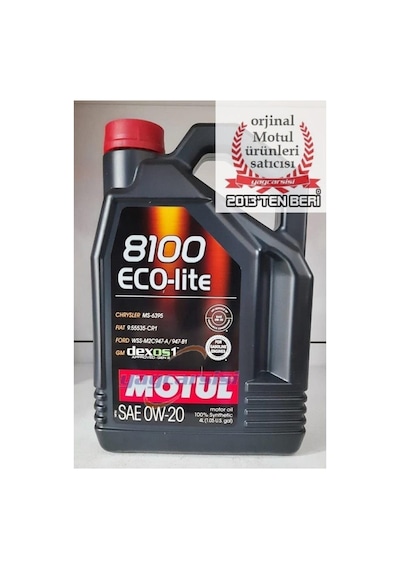 Motul 8100 Eco-Nergy SAE 5W- 30 Tam Sentetik Motor Yağı