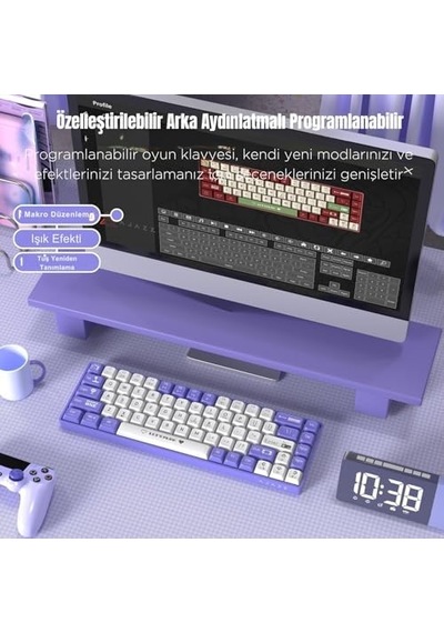 Ak680 65% Kablolu Hotswap Mekanik Oyun Klavyesi,68 Tuşlu Taşınabilir Anti-ghosting Klavye,gökkuşağı Arkadan Aydınlatmalı Programlanabilir,ergonomik,kahverengi Mor Beyaz, Anahtar-mavi Ak680 65% Kablolu Hotswap Mekanik Oyun Klavyesi,68 Tuşlu Taşınabilir Anti-ghosting Klavye,gökkuşağı Arkadan Aydınlatmalı Programlanabilir,ergonomik,kahverengi Mor Beyaz, Anahtar-mavi