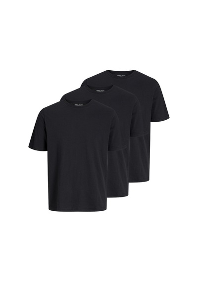 Jack & Jones Jacunder Tee Erkek 3'lü Bisiklet Yaka T-shirt 12248076 Siyah