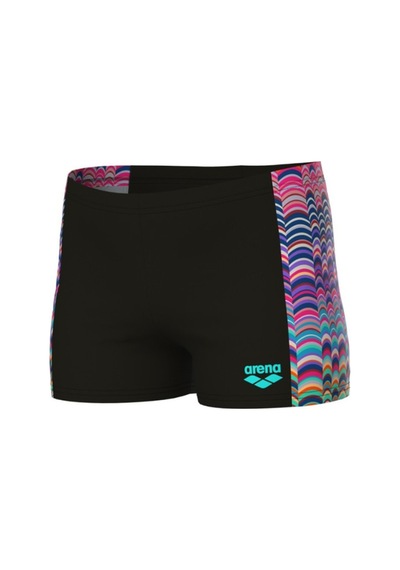 Boy's Arena Ondulatıon Swım Short Black Multı Vıolet Renkli Renkli