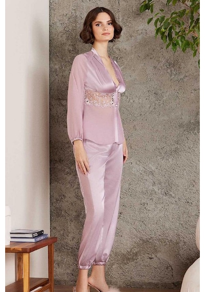 Pierre Cardin 6005 Kadın Saten Dantelli 6'lı Set-rose Rose