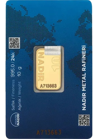 Nadirgold 10 Gr Külçe Altın