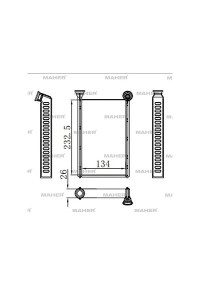 Esse Otomotiv Megane 08-10 Scenic 03-09 Brazing Kalorifer Radyatörü - MHR-14735 - 7701209524