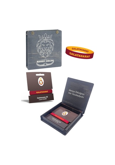Galatasaray  Silikon Yetişkin Bileklik İsme Özel Kutulu 001