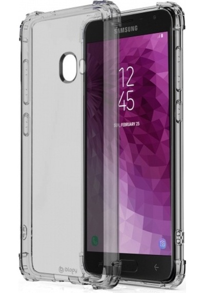 Blogy Galaxy J4 İle Uyumlu Crystal Fit Kılıf Smoke Black