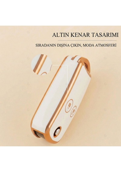 Honda Civic Jazz C-rv H-rv C-rz Accord 2 Tuş Gold Kenar Tpu Anahtar Kılıfı Siyah
