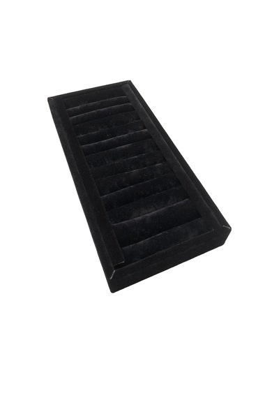 Yerli Üretim Süet Kumaş Siyah Renk 25 Cm / 11,5 Cm Kelepçe-bileklik Sergileme Standı Çok Renkli