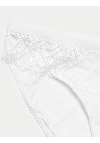 Marks & Spencer 3'lü Amelia Dantelli Bikini Külot Seti T61005760N Beyaz