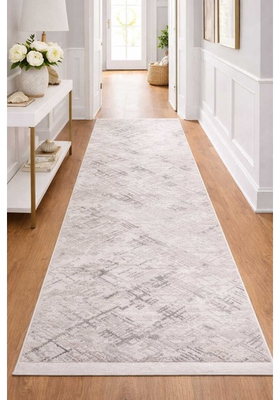 Etro Dekoratif Modern Akrilik Makine Halısı Et05 Gri Krem-gri