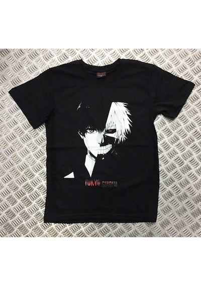 Stoned&Fame Unisex Siyah Tokyo Ghoul Baskılı T-shirt SIYAH Siyah