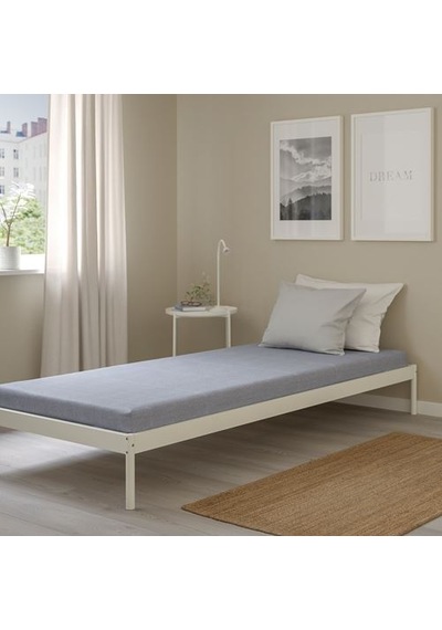 Ikea Ågotnes Tek Kişilik Yatak, Açık Mavi, 80x200 Cm