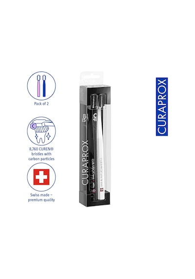 Curaprox 5460 Black Is White 2'li Diş Fırçası