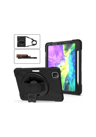 iPad Uyumlu  10.2 8.nesil Eva Boxer Tablet Silikon - Gri Arka Kapak
