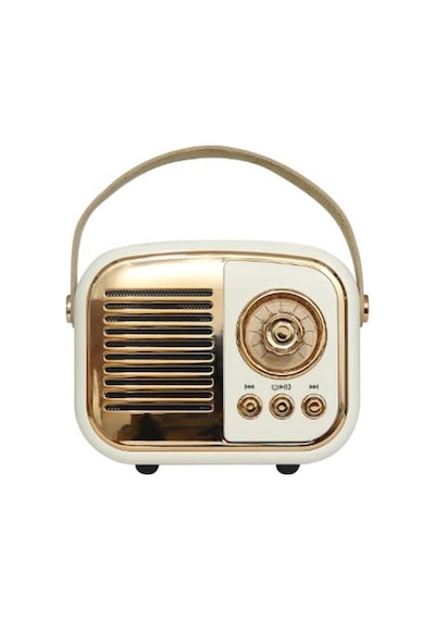 Mikado Md-24bt Echoes 3w 800mah Beyaz Usb+tf Kart+bluetooth Destekli Klasik Retro Müzik Kutusu