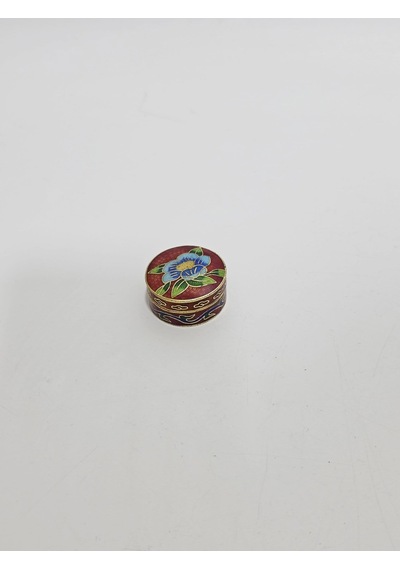 Antika Cloisonne Minyatür Kutu 3,4x1,7cm 080