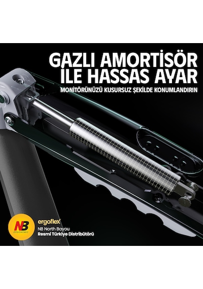 Nb Ergonomic Nb H180 Yeni 17-35" Çift Kol Amortisörlü 2-9 Kg Monitör Standı 2026 Versiyon