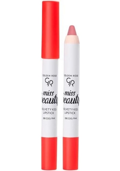 Golden Rose Miss Beauty Velvety Kiss Lipstick Ruj No : 08 Cool Pink