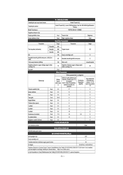 Vestel RETRO SB14311 121 L Statik Buzdolabı Kırmızı
