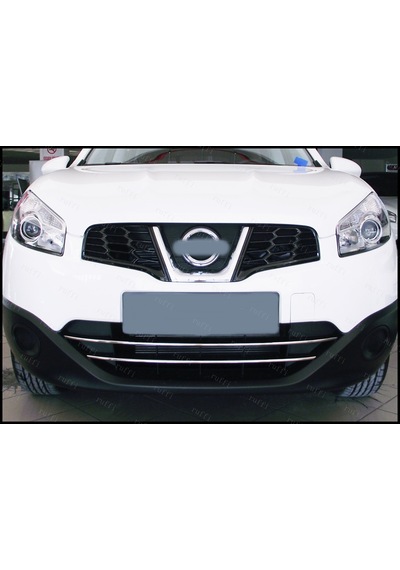 Nissan Qashqai Krom Ön Tampon Çıtası 2 Prç. 2010-2014 P. Çelik