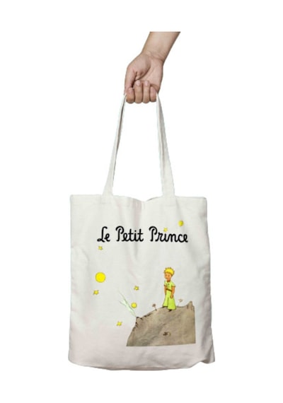 Art Hediye Le Petit Prince Küçük Prens Iki Tarafı Kalıcı Baskılı Yıkanabilir Bez Çanta Omuz Çantası Çok Renkli
