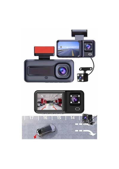 1080p Sürüş Kaydedici 2 İnç Araç Araba Ön İç Arka Dvr Ips Ekran 20151866