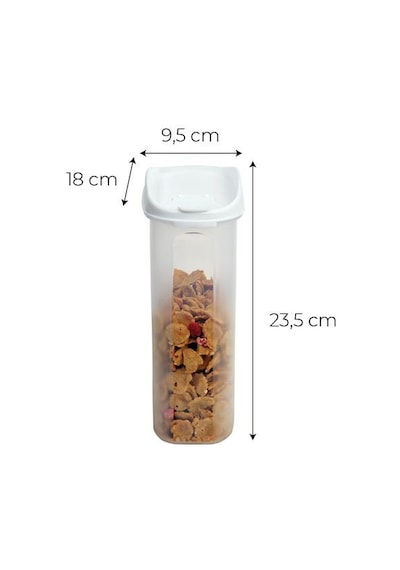 Moonstar Kuru Gıda Bakliyat Saklama Kabı 24 L 6 Lı Set Beyaz-Ma
