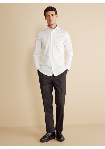 Brooks Brothers Beyaz Erkek İtalyan Slim Fit Gömlek Bbfw25msh032