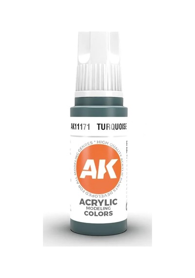 Ak Interactive 11171, 17 Ml. 3gen Turquoise Maket Boyası Standart