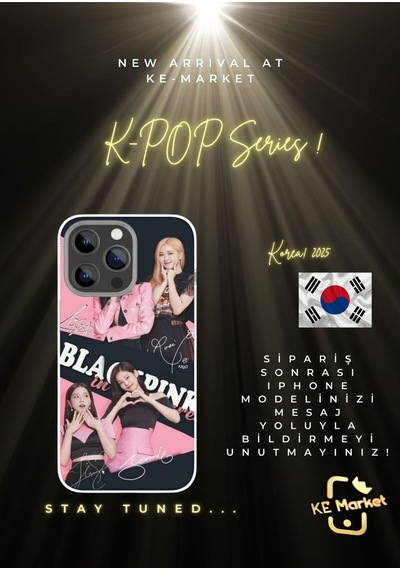 K pop Series Black Pink Apple Uyumlu iPhone Tüm Modellere Kılıf 678x111213141516 Plus