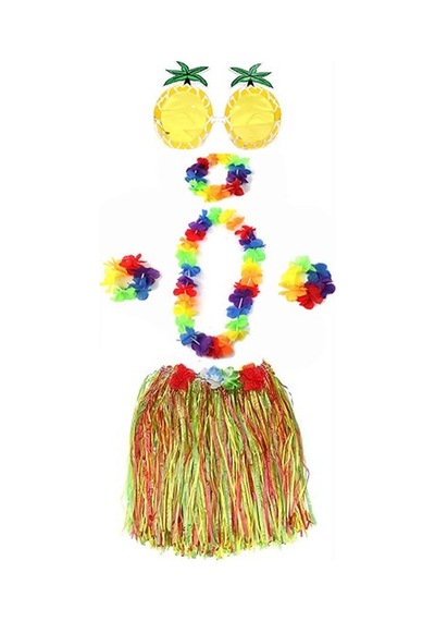 Yetişkin Ve Çocuk Uyumlu Luau Aloha Hawaii Rengarenk 40 Cm Etek Ananas Şekilli Gözlük Hawaii Kolye R "
