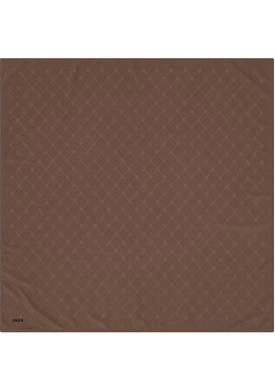Aker Monogram Eşarp - Kahve 932 - Kahve