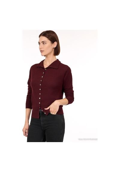 Yargıcı Regular Dik Yaka Uzun Kol Kazak 26kktr2150x 608 Bordo