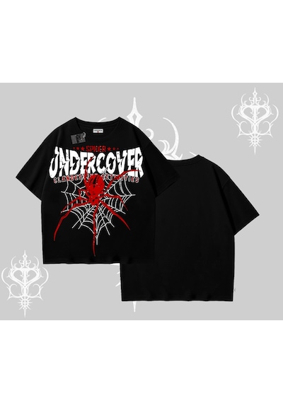 Startmore Startmore Beyaz Oversize Tişört Spider Undercover Siyah