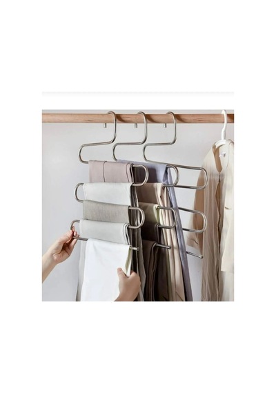 Modern 5 Katlı Çok Amaçlı Askılık Çelik Metalik Tr Diğer