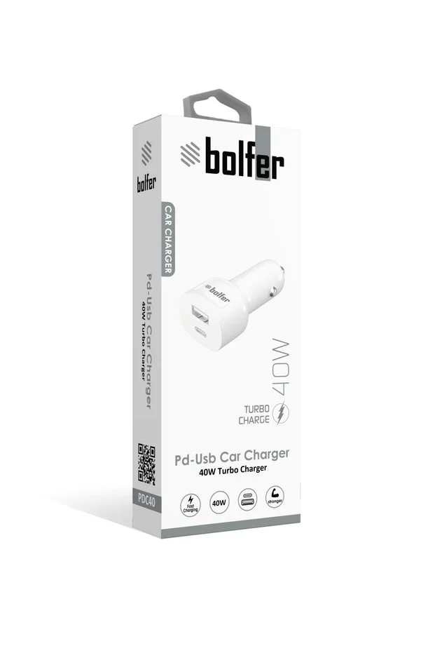 Pd & Usb Araç Şarj Soketi 40 W Beyaz Araç Şarj Aleti