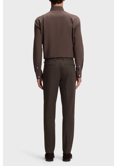 Boss Pamuk Karışımlı Slim Fit Daralan Paça Pantolon Erkek Pantolon 50543945 209 Kahve