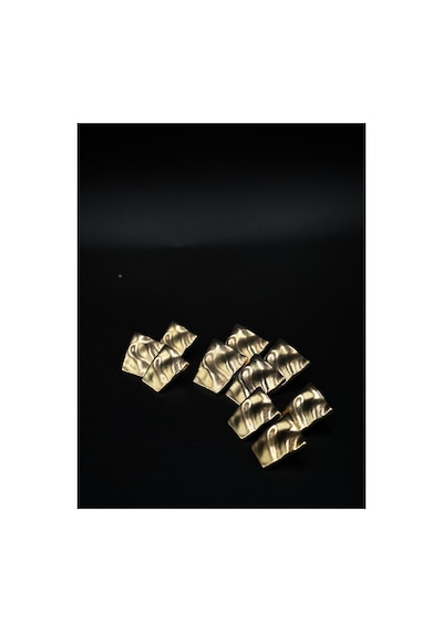 Z.a.r.a Model Dalgalı Asımetrık 4 Buyuk 6 Kucuk Gold Renk 28 Mm 44 Boy 23 Mm 36 Boy