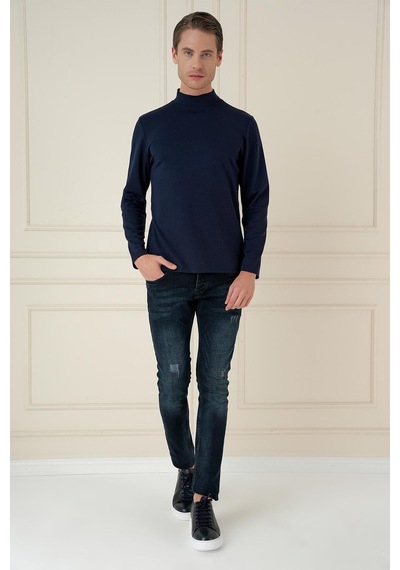 Efor Ts 894 Slim Fit Lacivert Spor T-shirt Lacivert