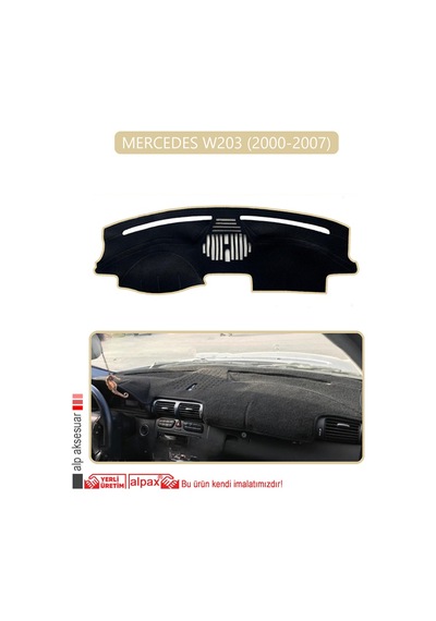 Mercedes W203 2000-2007torpido Koruma Halısı Bej Kenar