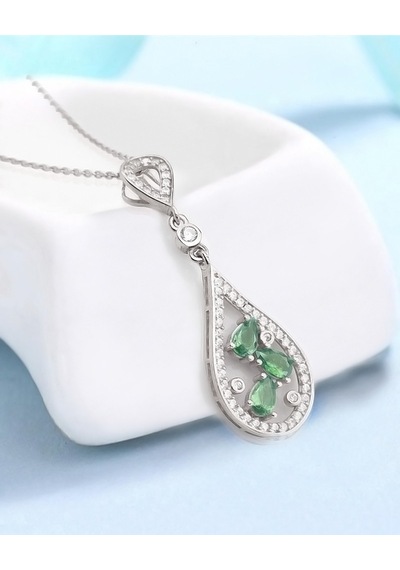 Brezza Lusso Jewelry Zümüt Işıltısı Histryum Kadın Gümüş Kolye 45 CM 45 CM