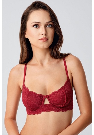New Bra 33/34-8380 Telsiz Desteksiz Sütyen bordo