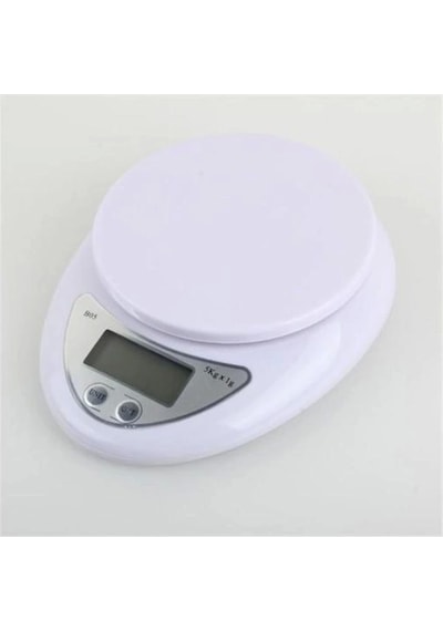 Hazneli Lcd Ekran Hassas Ölçüm Sensörlü 5 Kg Kapasite Dijital Mutfak Terazisi Tartısı