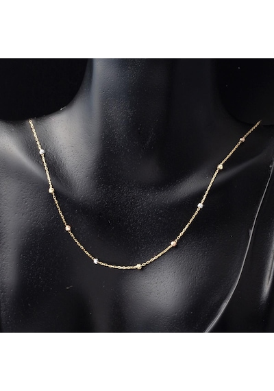Top Altınlı 14 Ayar Popcorn Zincir Kolye Klblu14k2377